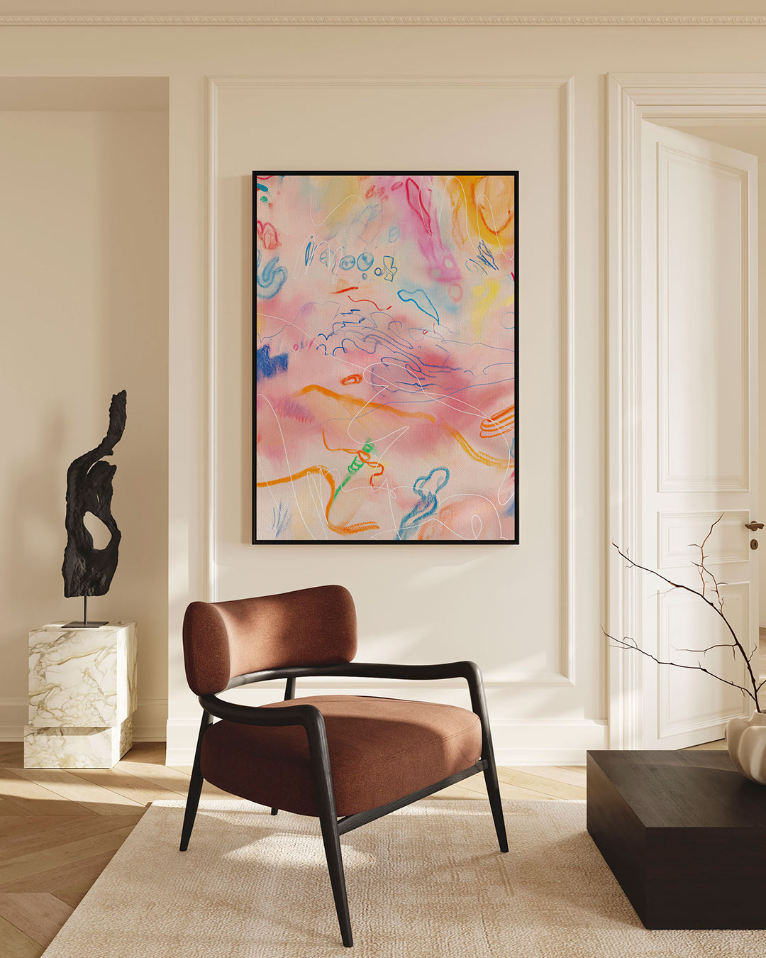 Vrolijke kleurenmix Kunstwerk