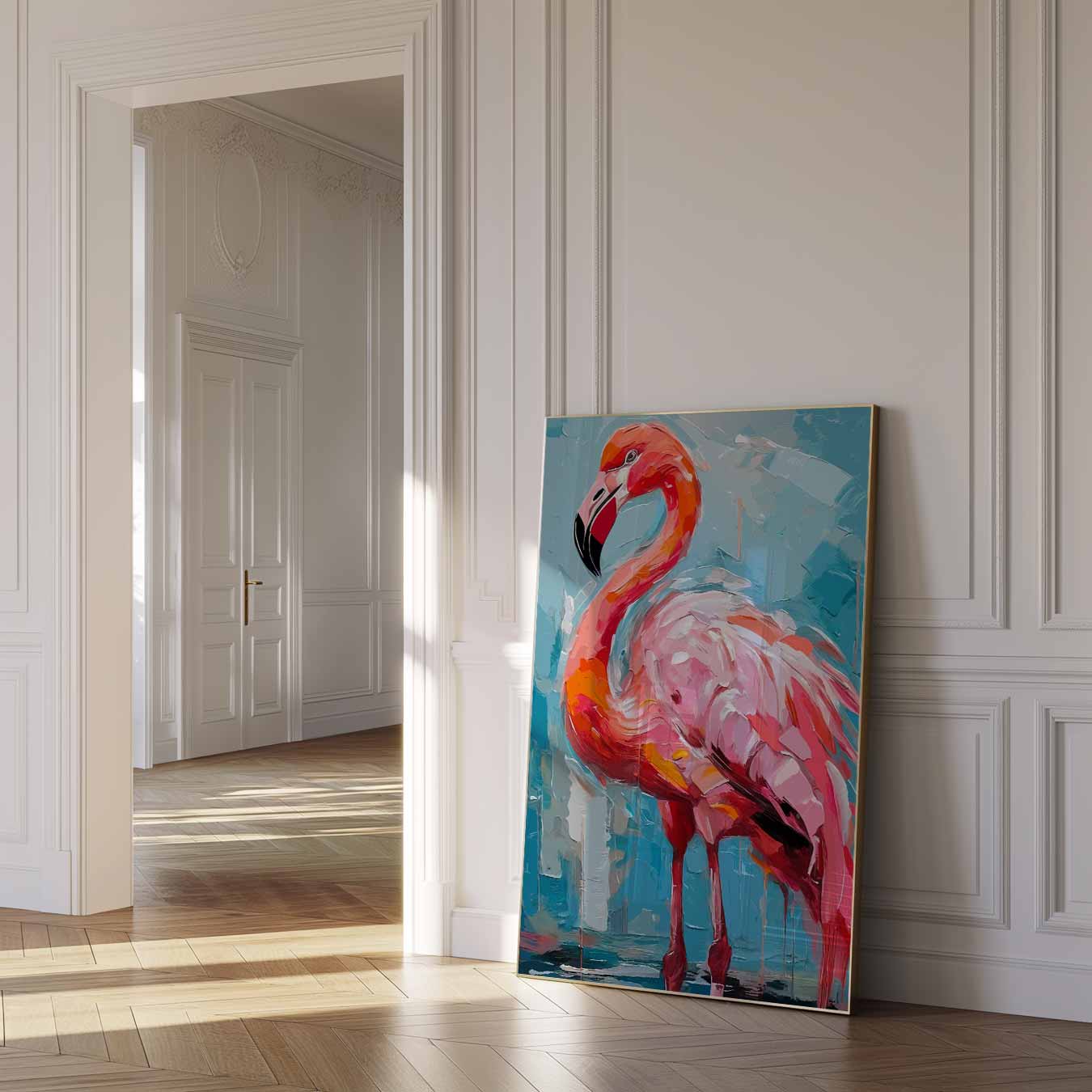 Flamingo Elegantie Poster-WallArtistic