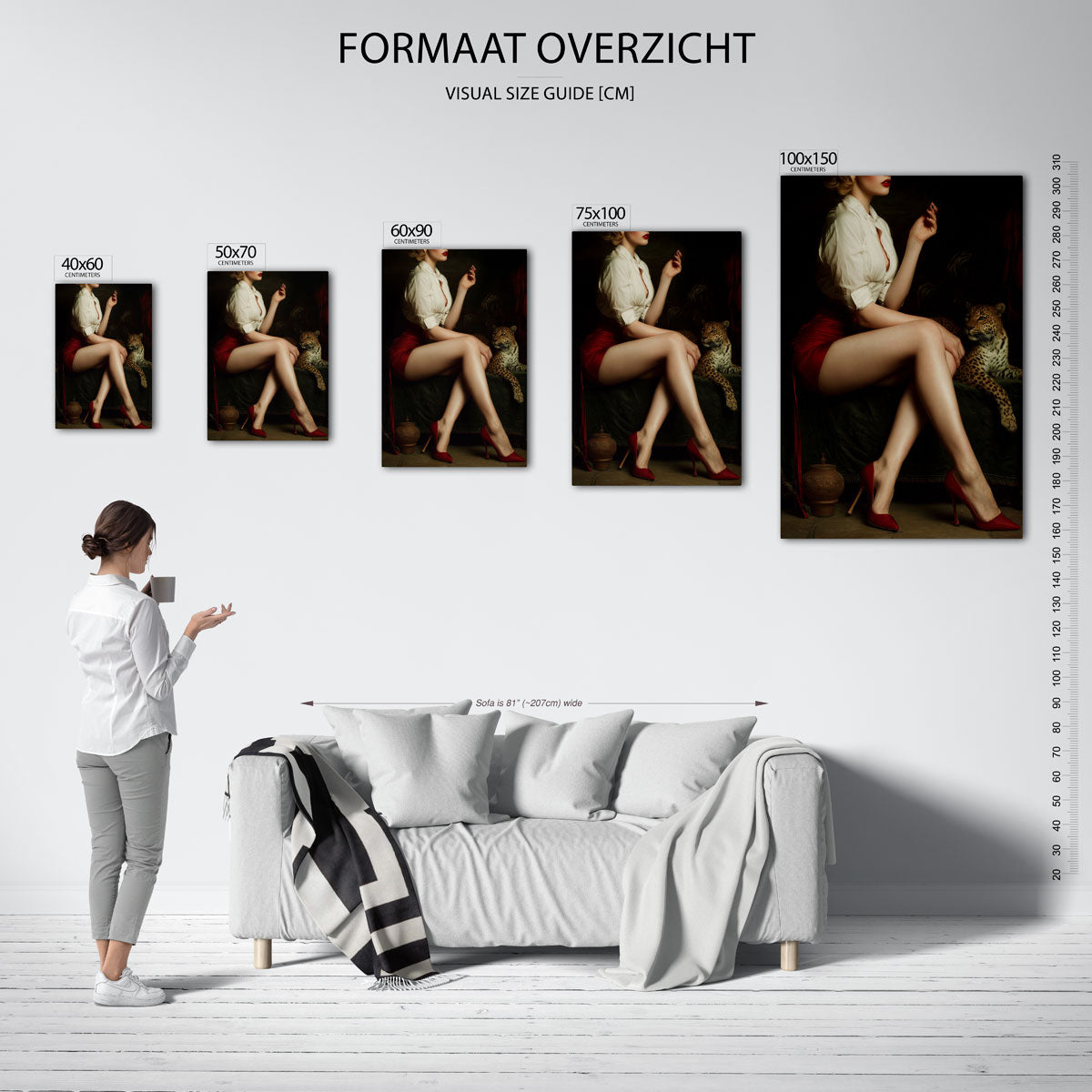 Elegante femme fatale Kunstwerk