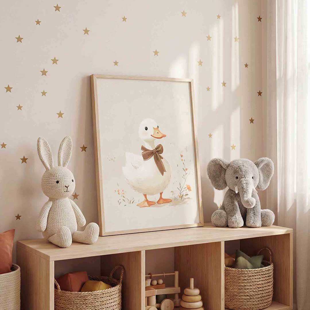 Eend met strik Poster