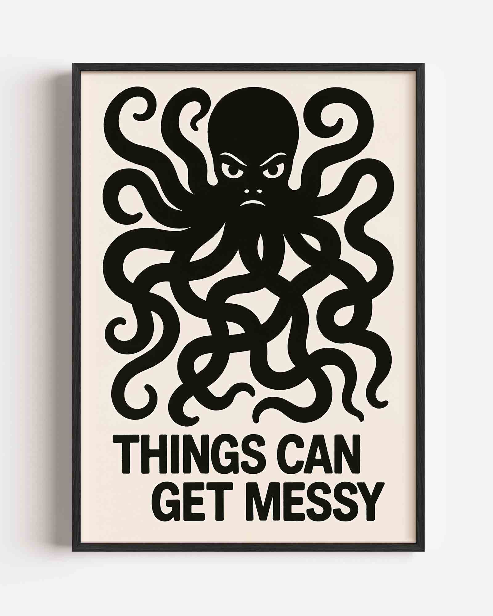 Octopus met tekst Poster