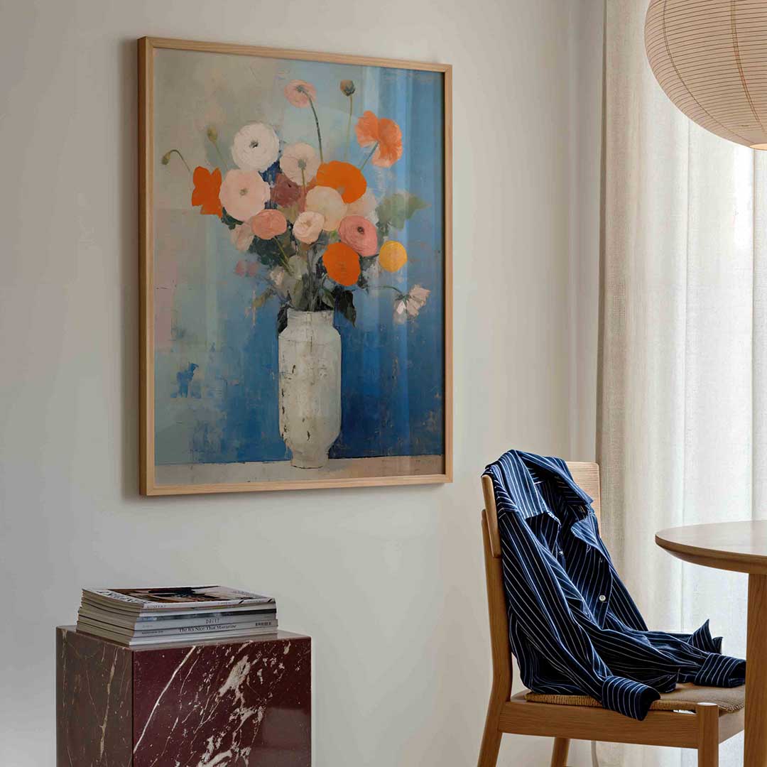 Bloemen in vaas Poster