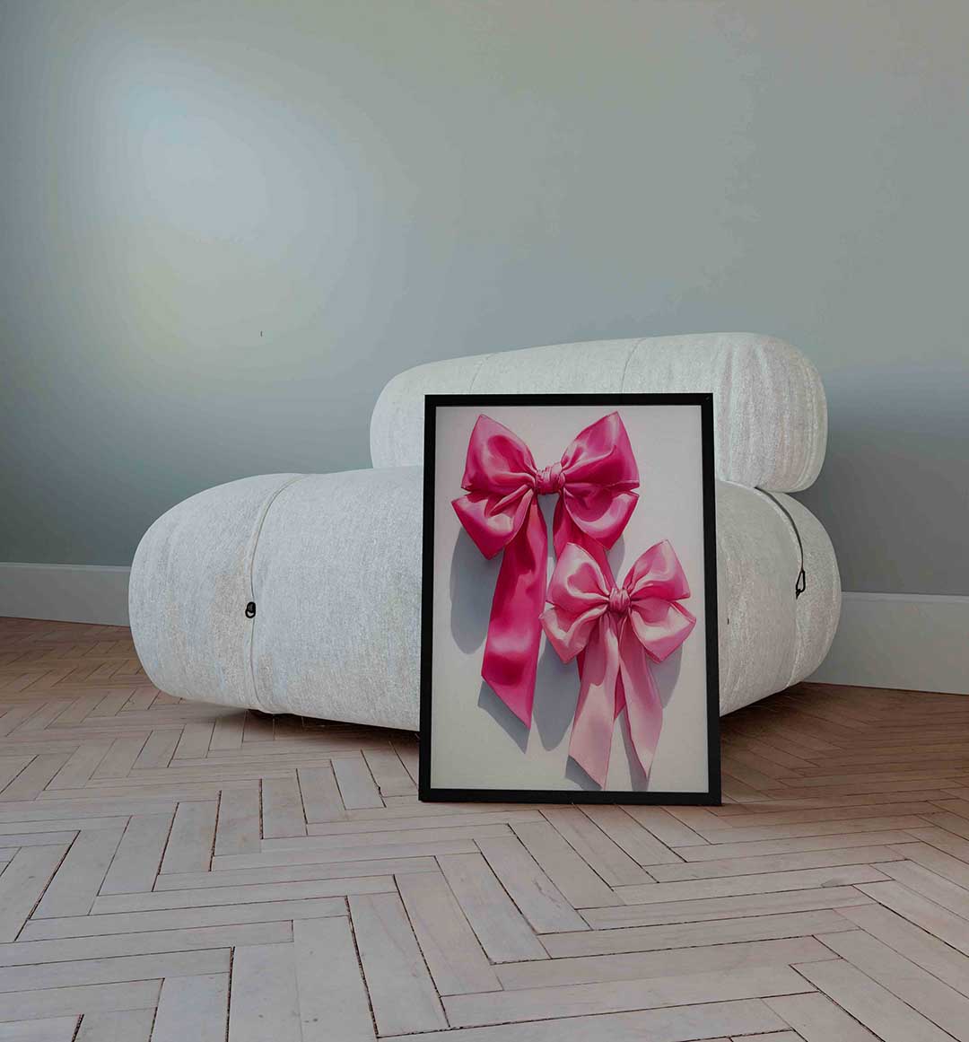 Roze strikken Poster