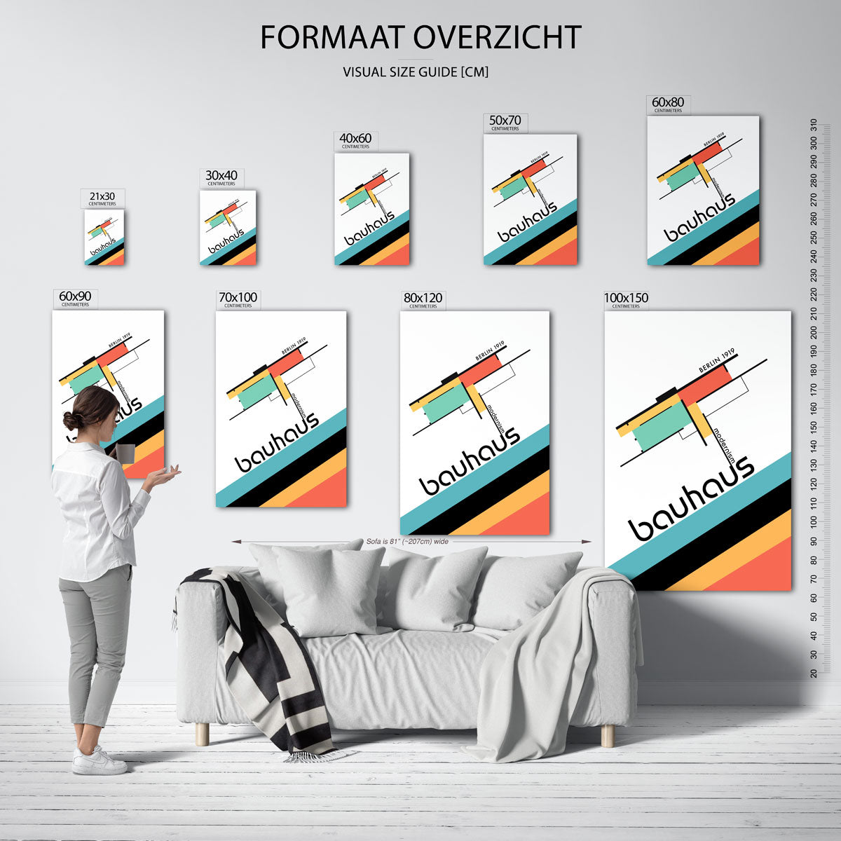 Lijnen en kleurvlakken Poster