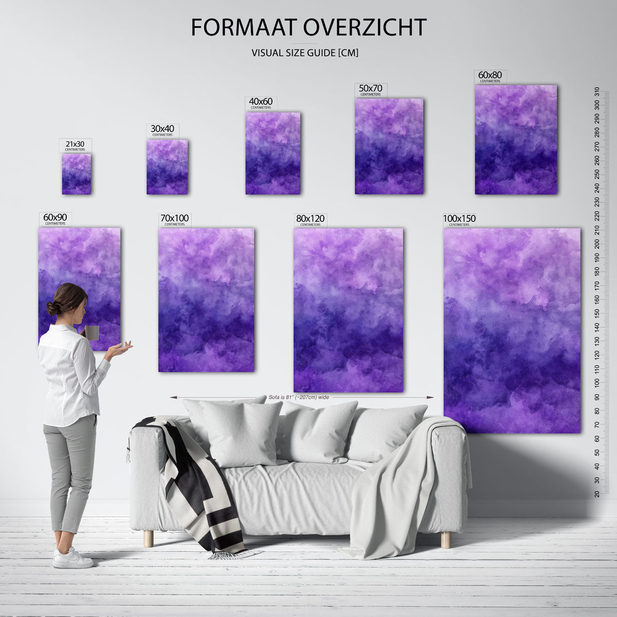 Paarse wolken Poster