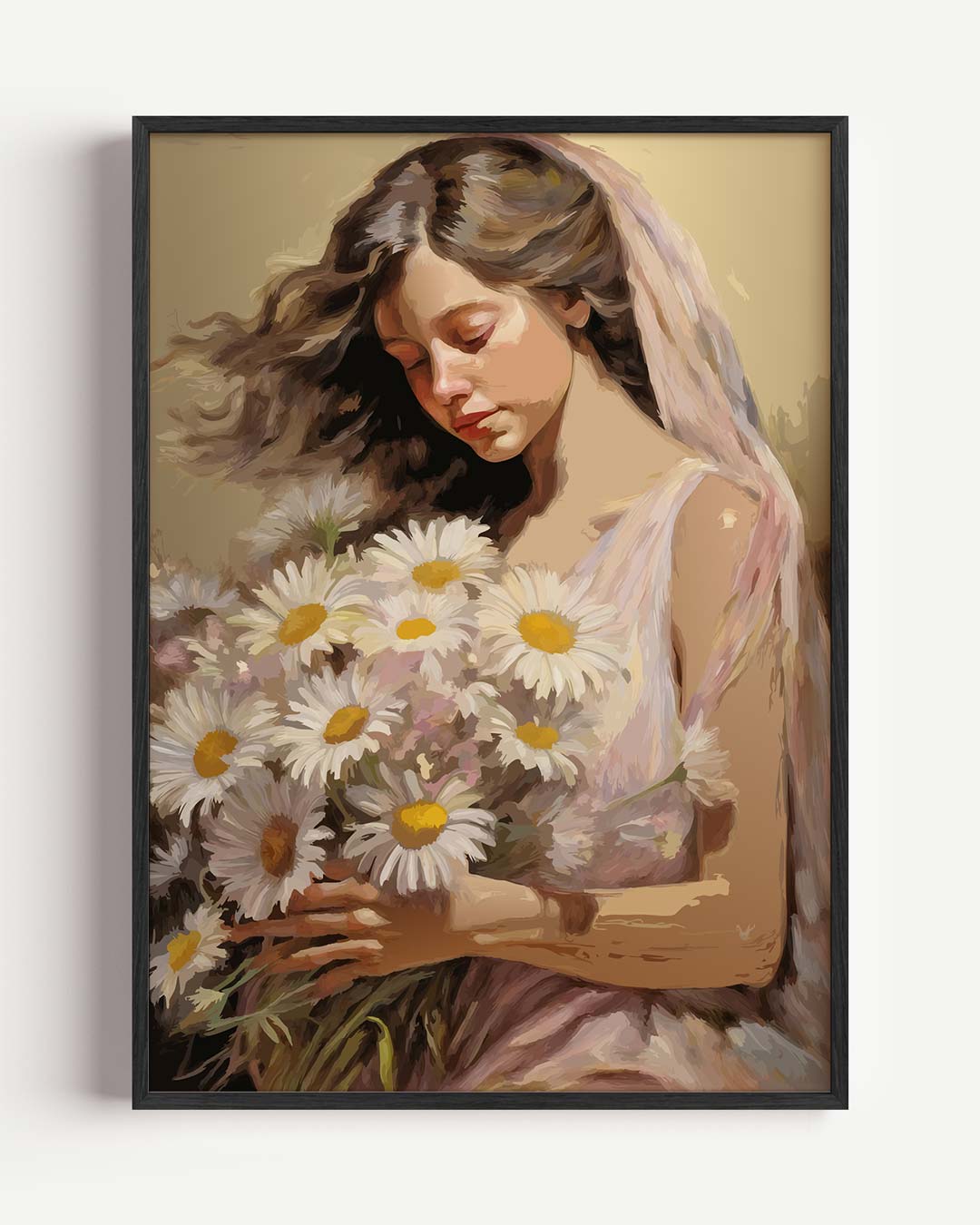 Vrouwelijke Zachte Bloemenpracht Poster-WallArtistic