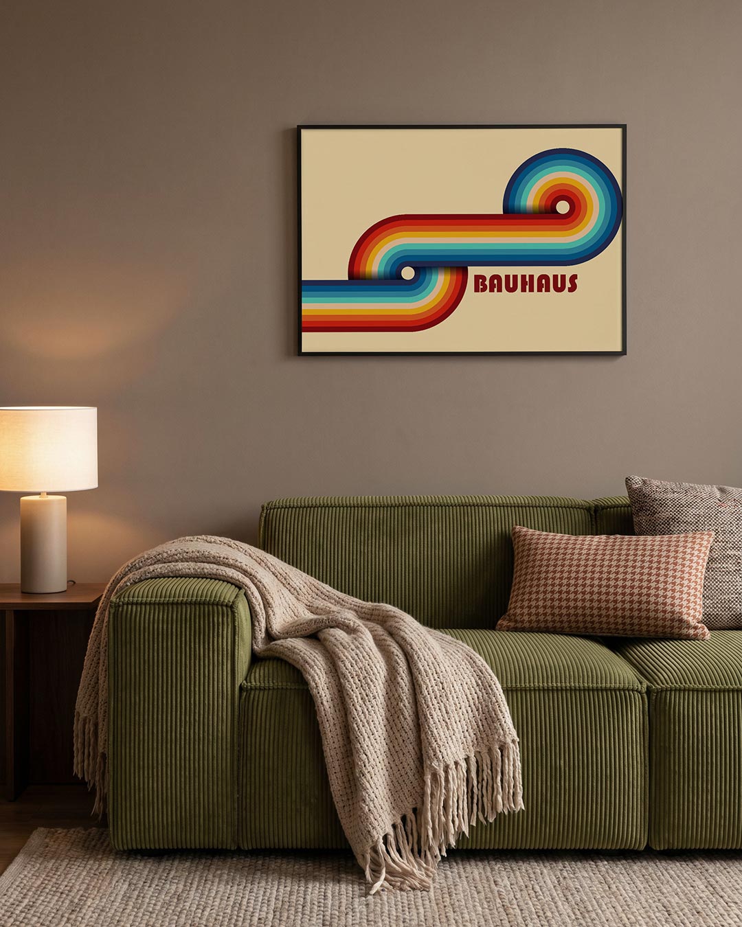 Kleurrijke lijnenspel Poster