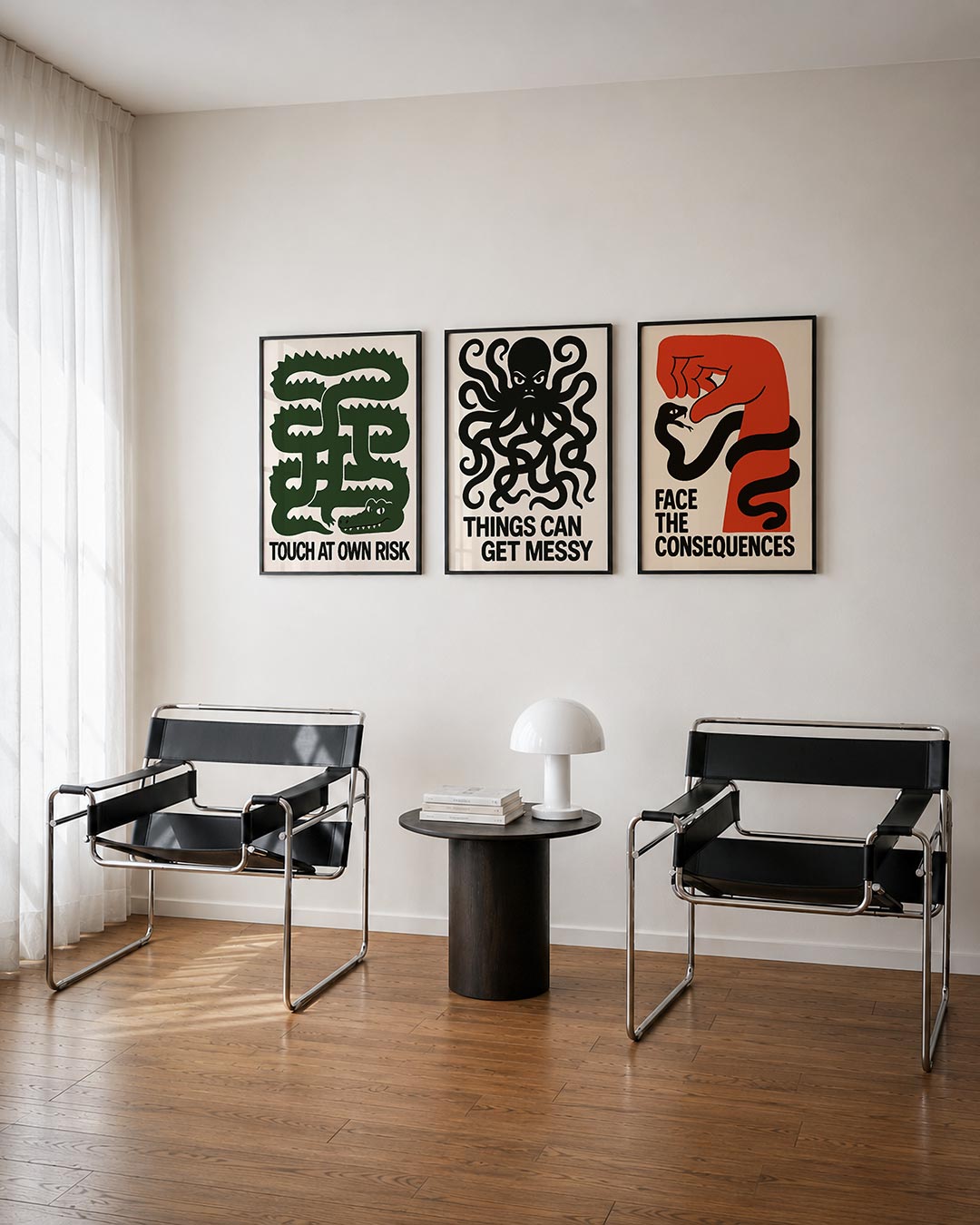 Speelse krokodil Posterset