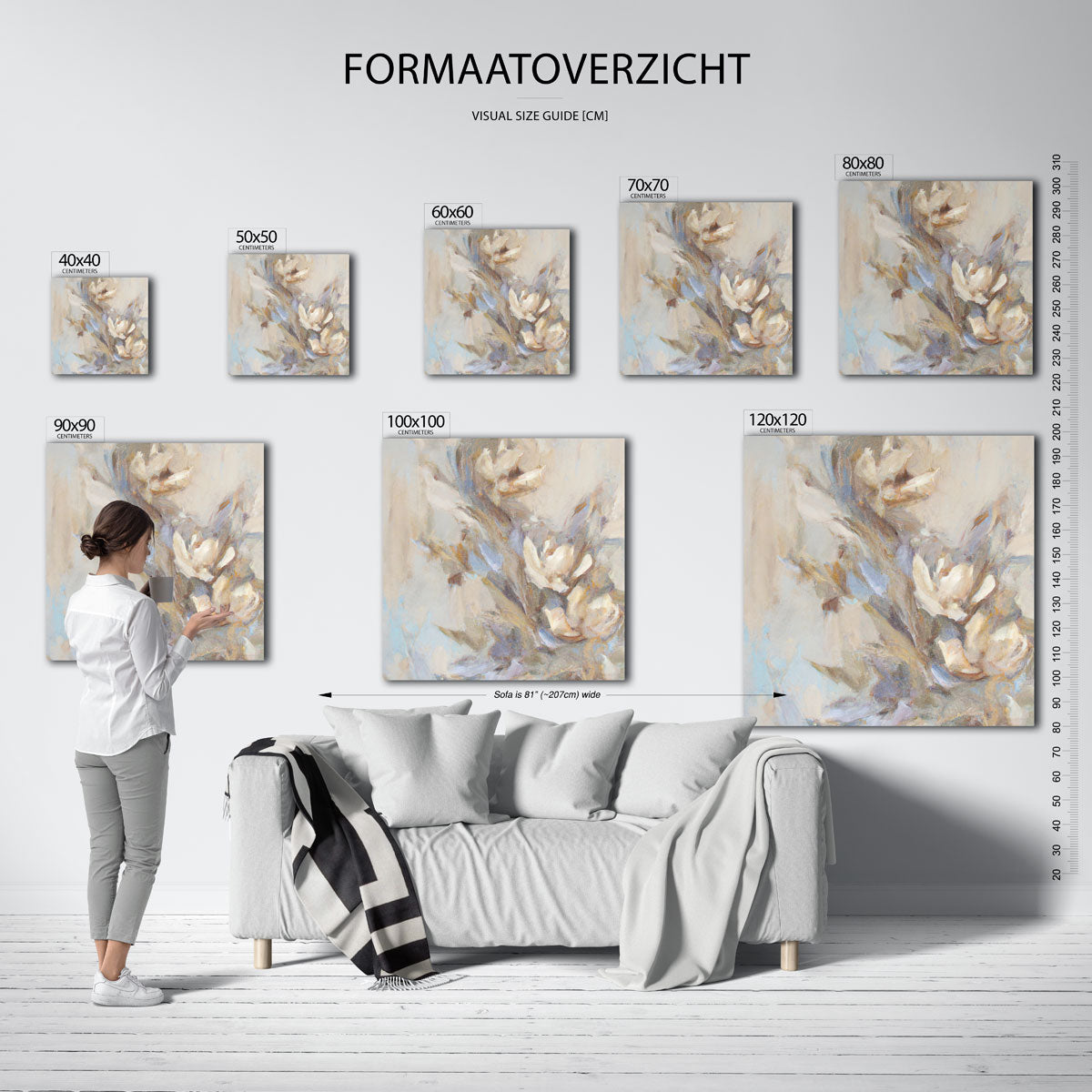Bloemen in zachte tinten Poster