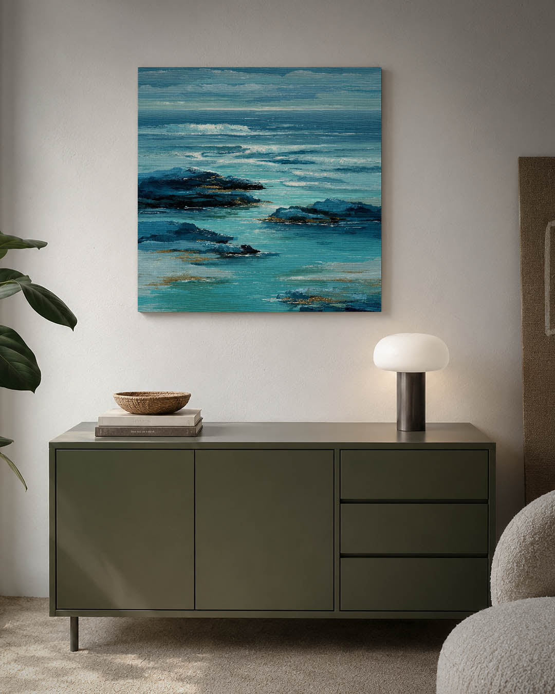 Zeezicht compositie Kunstwerk