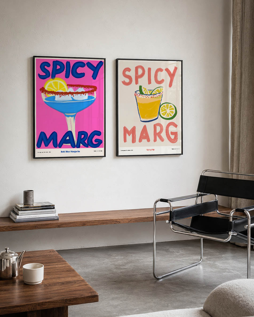 Kleurrijke cocktail Posterset