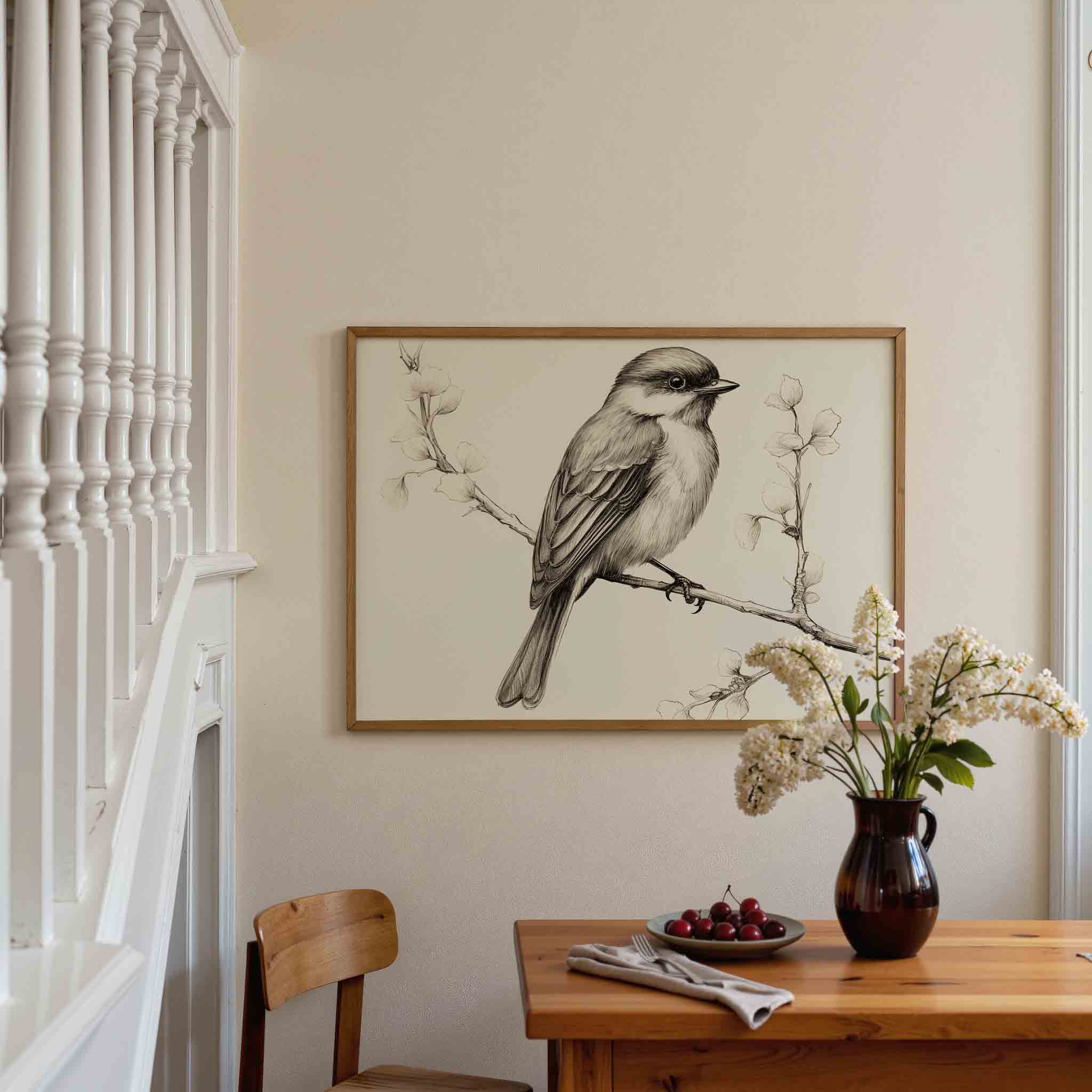 Vogel op tak Poster
