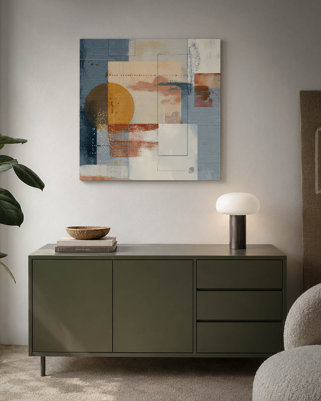 Geometrische kleurencompositie Kunstwerk