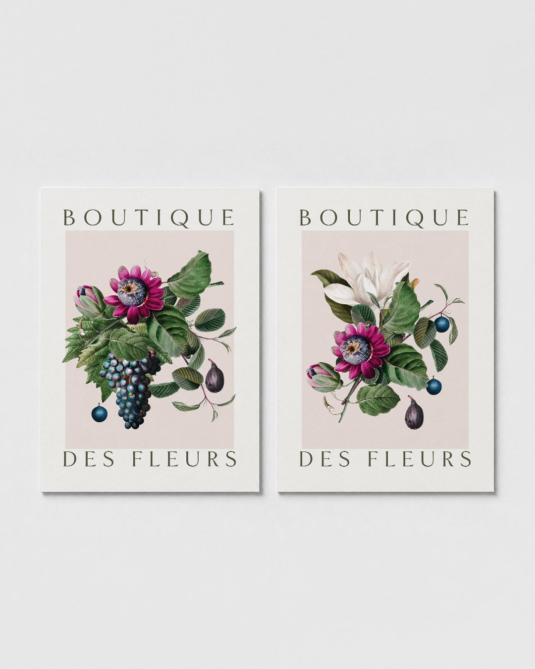 Bloem en blad Posterset