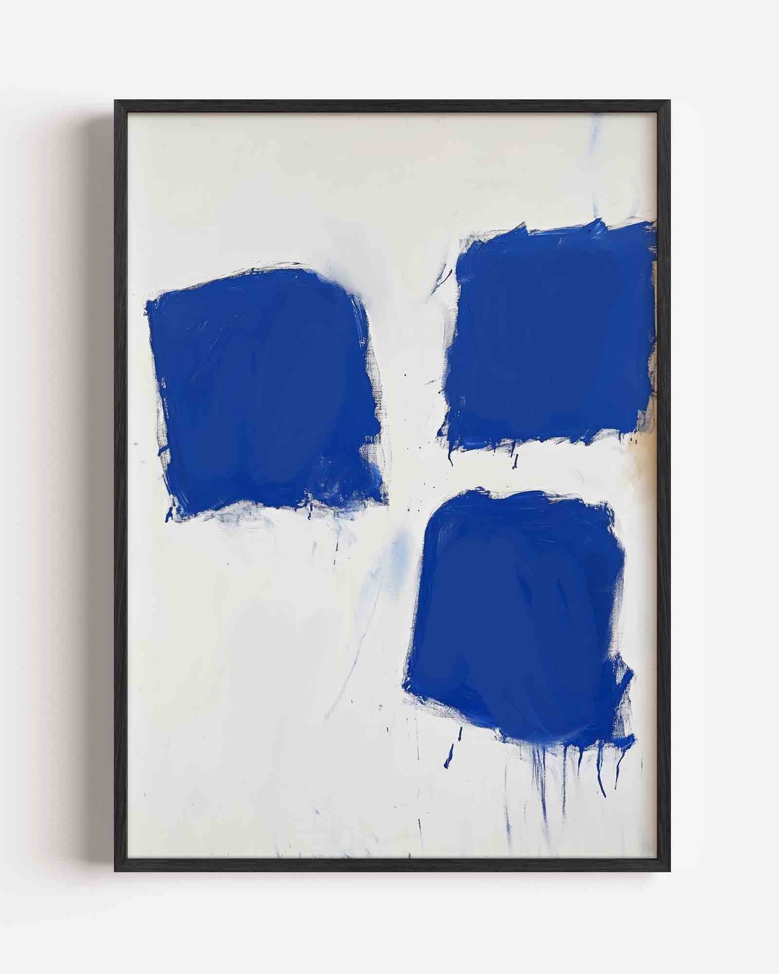 Blauwe vlakken Poster