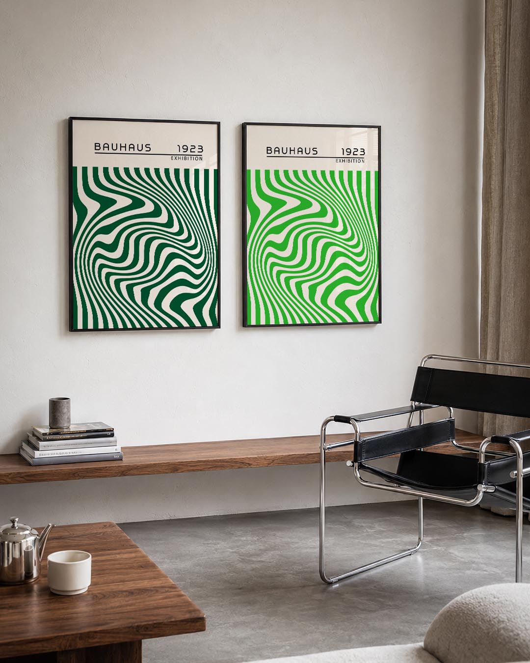 Golvend lijnenspel Posterset