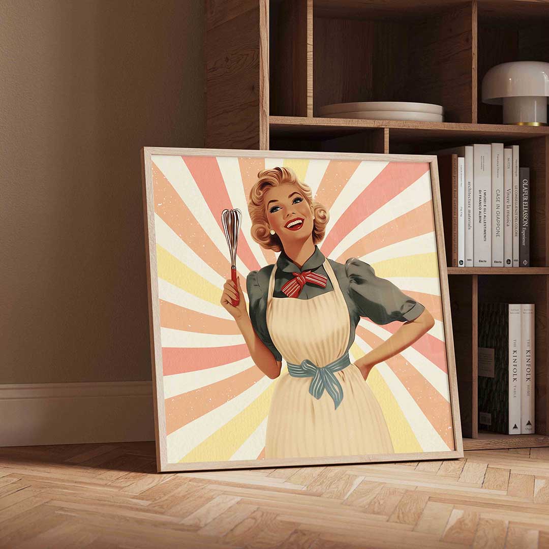 Lachende vrouw met garde Poster