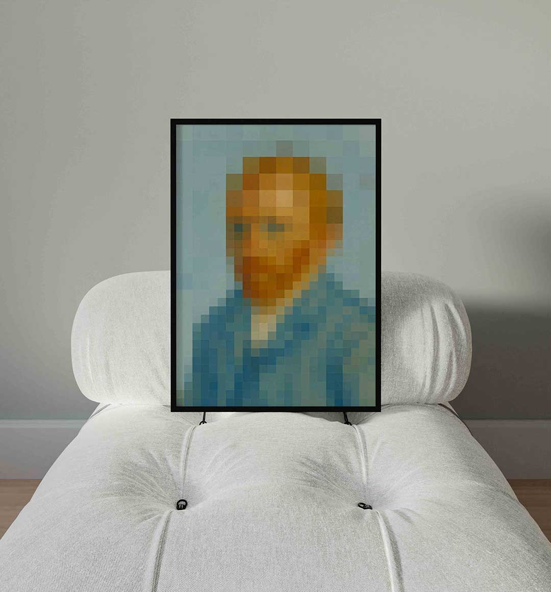 Gepixelde portret Poster