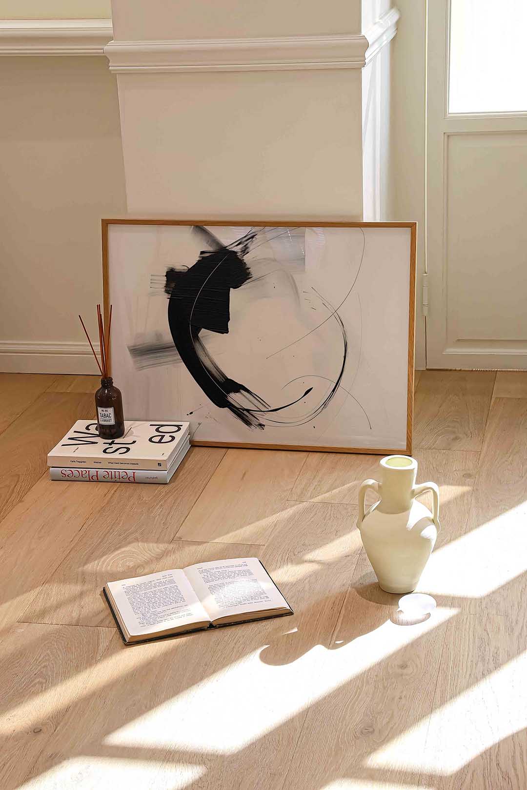 Abstracte zwarte vormen Poster