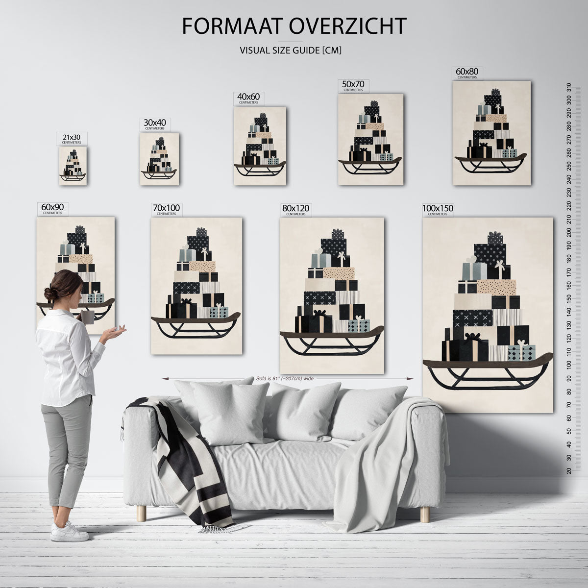 Cadeaus op slee Poster