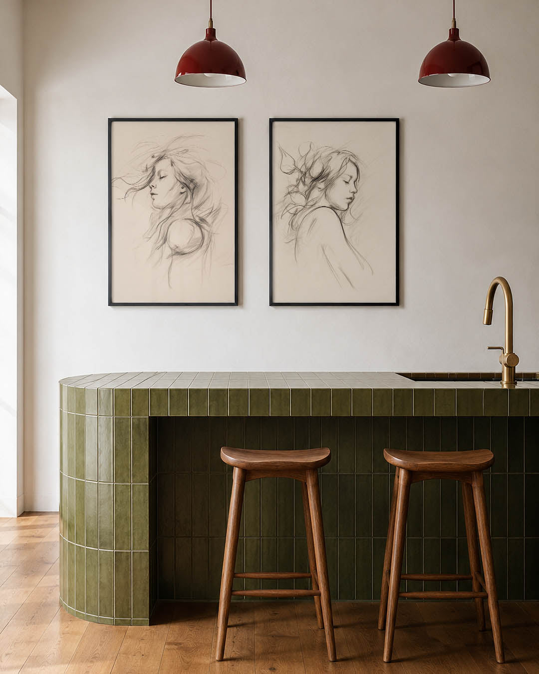 Lijnenspel en vormen Posterset