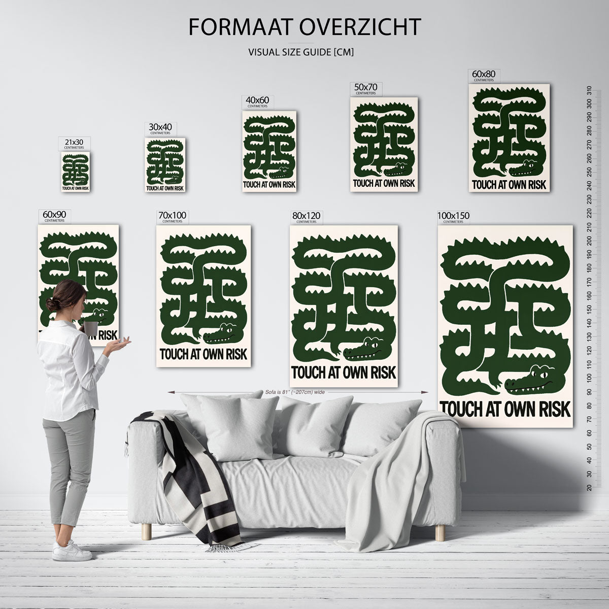 Krokodil met tekst Poster