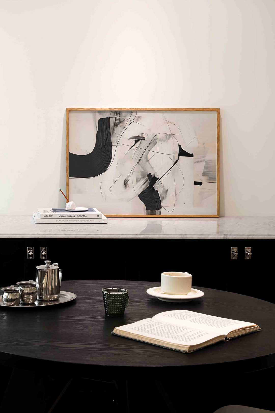 Abstracte lijnen en vormen Poster