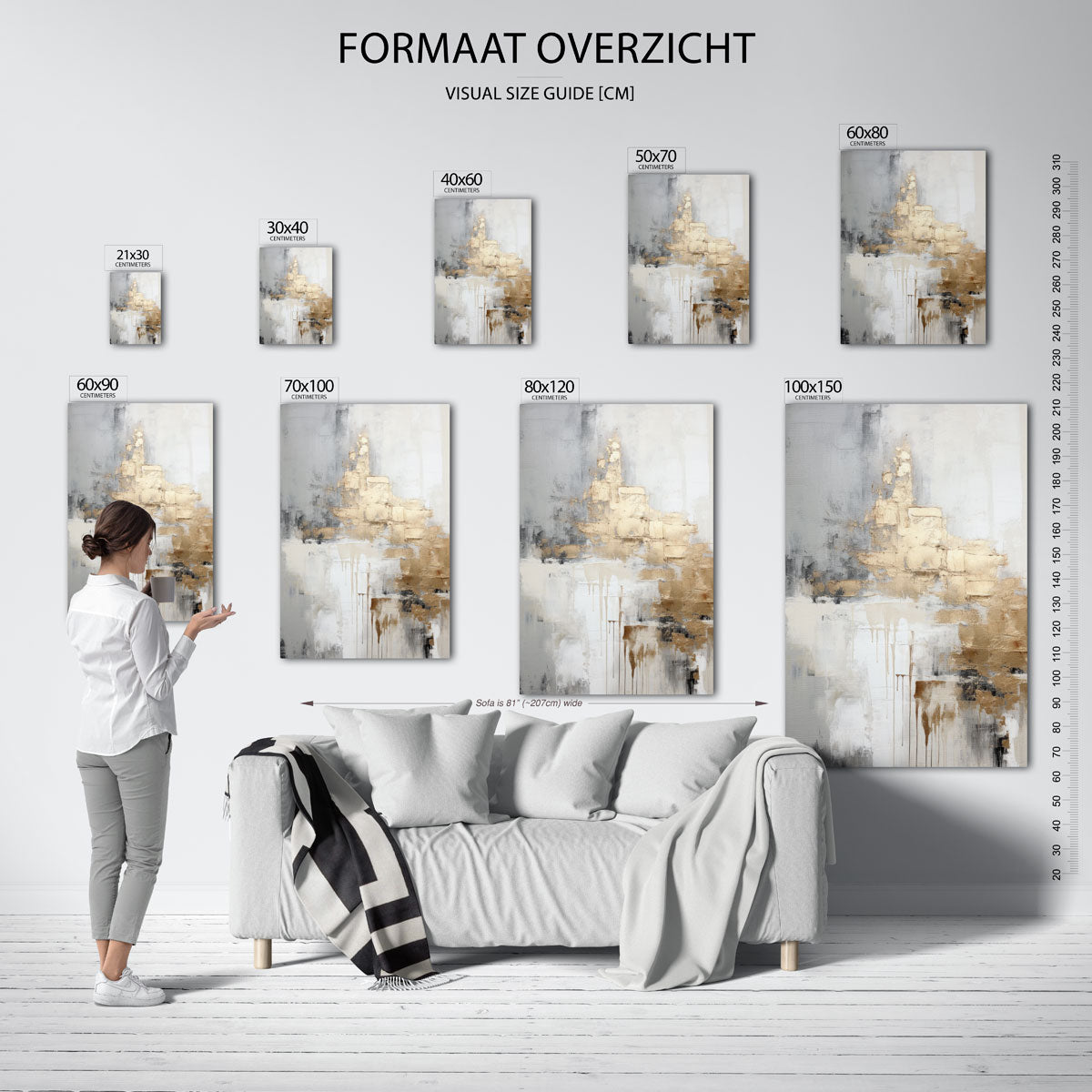 Abstracte gouden textuur Poster