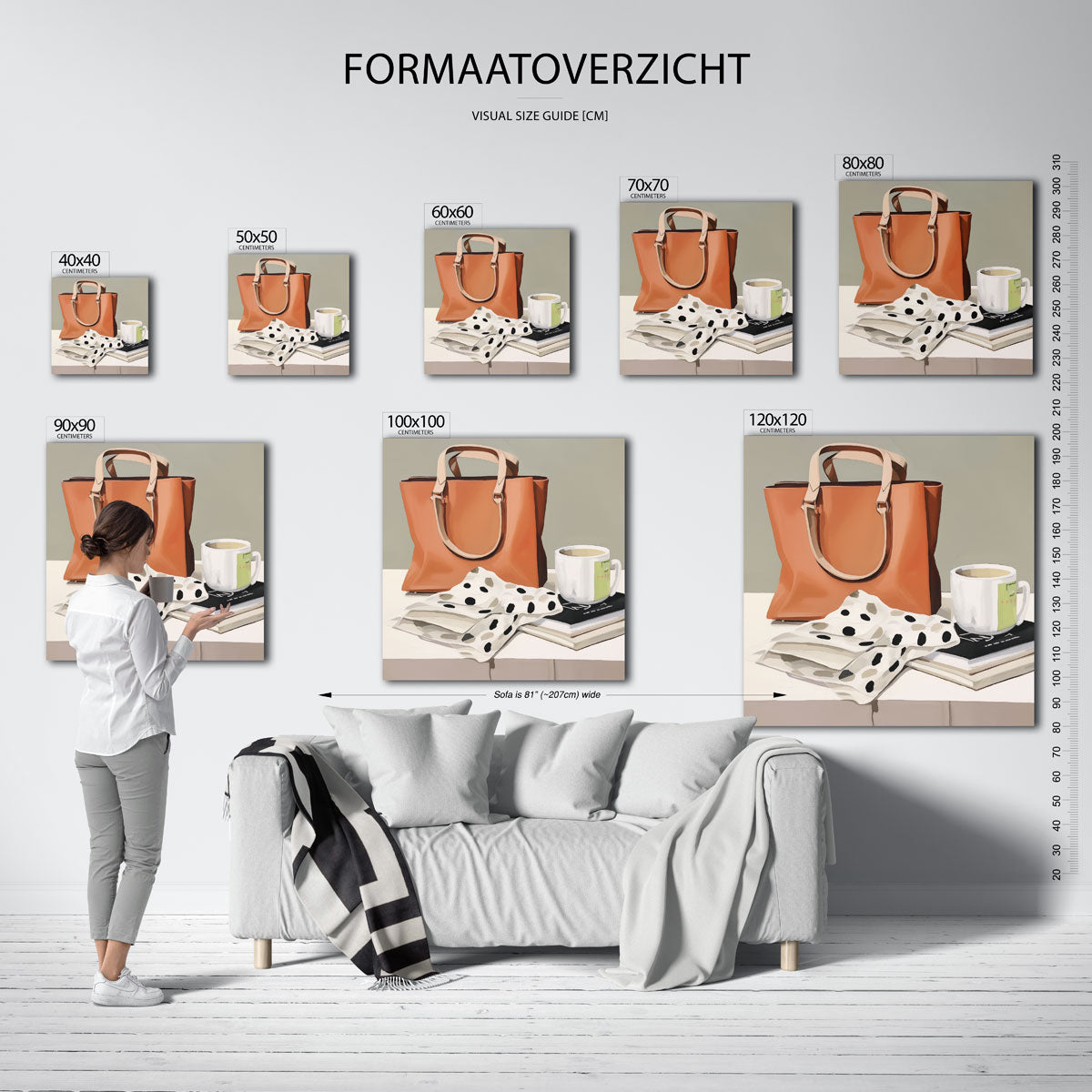Tas en mok op tafel Poster