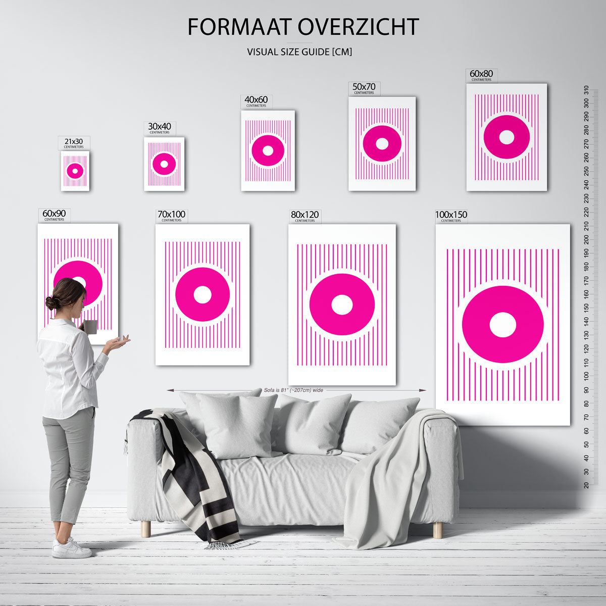 Cirkels en lijnen Poster