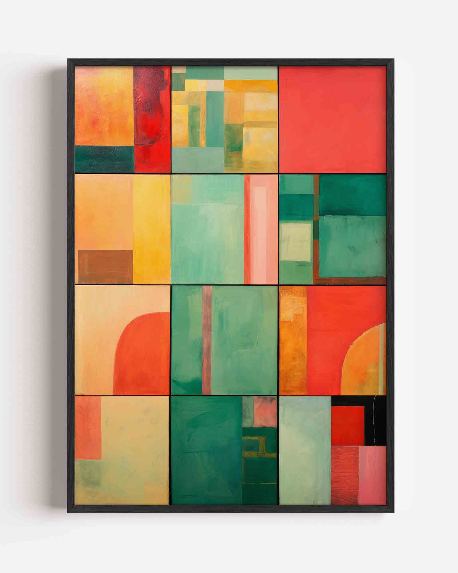 Abstracte geometrische vormen Poster