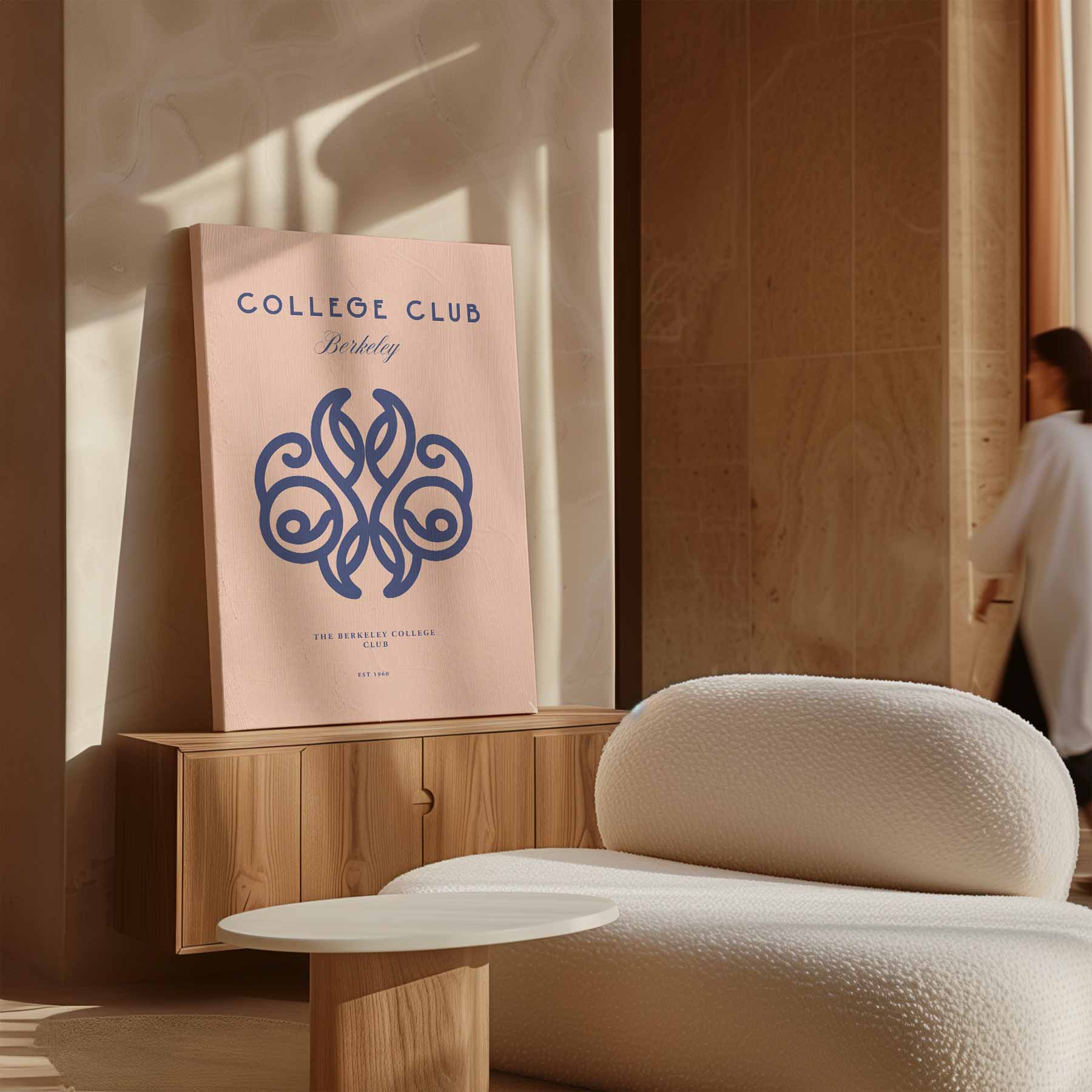 Elegant College Club Ontwerp Kunstwerk-canvas-dibond-plexiglas-wanddecoratie-WallArtistic