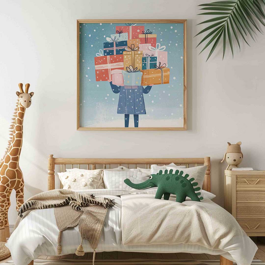 Stapeling van cadeaus Poster