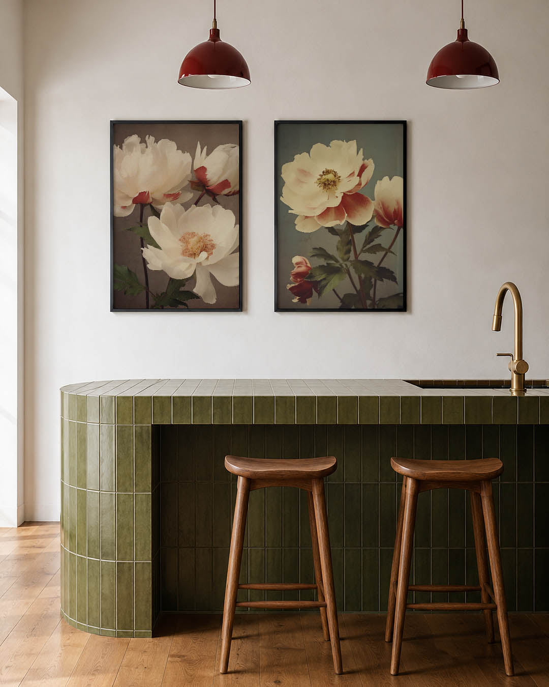Bloemrijke sereniteit Posterset