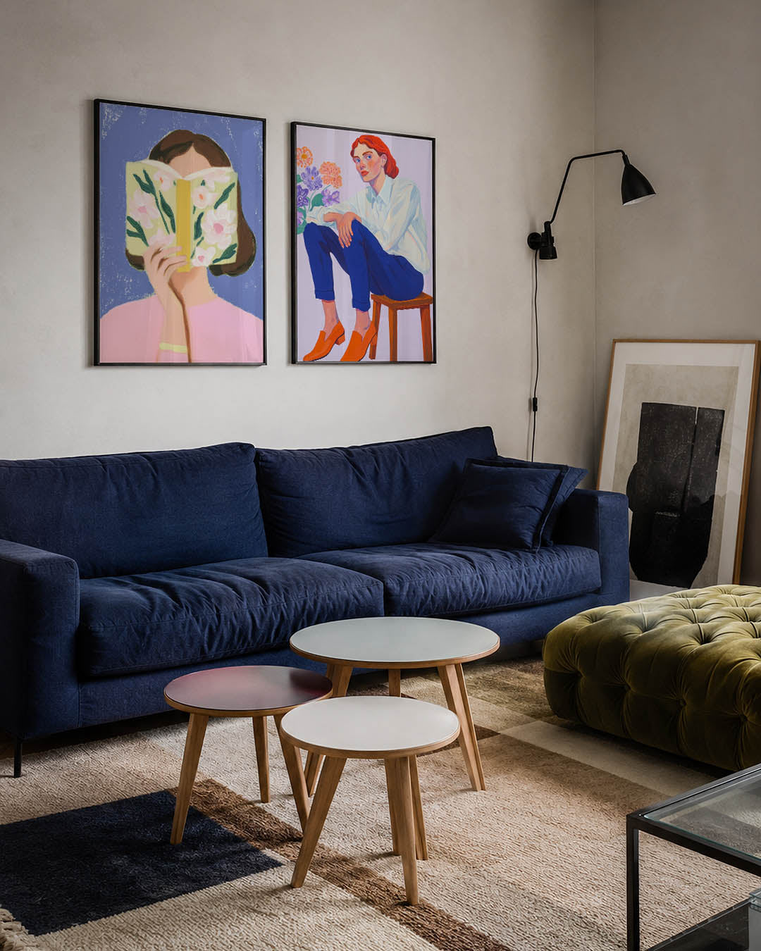 Bloemen en lezen Posterset