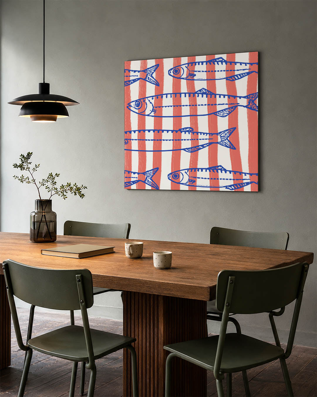 Vissen en strepen Kunstwerk