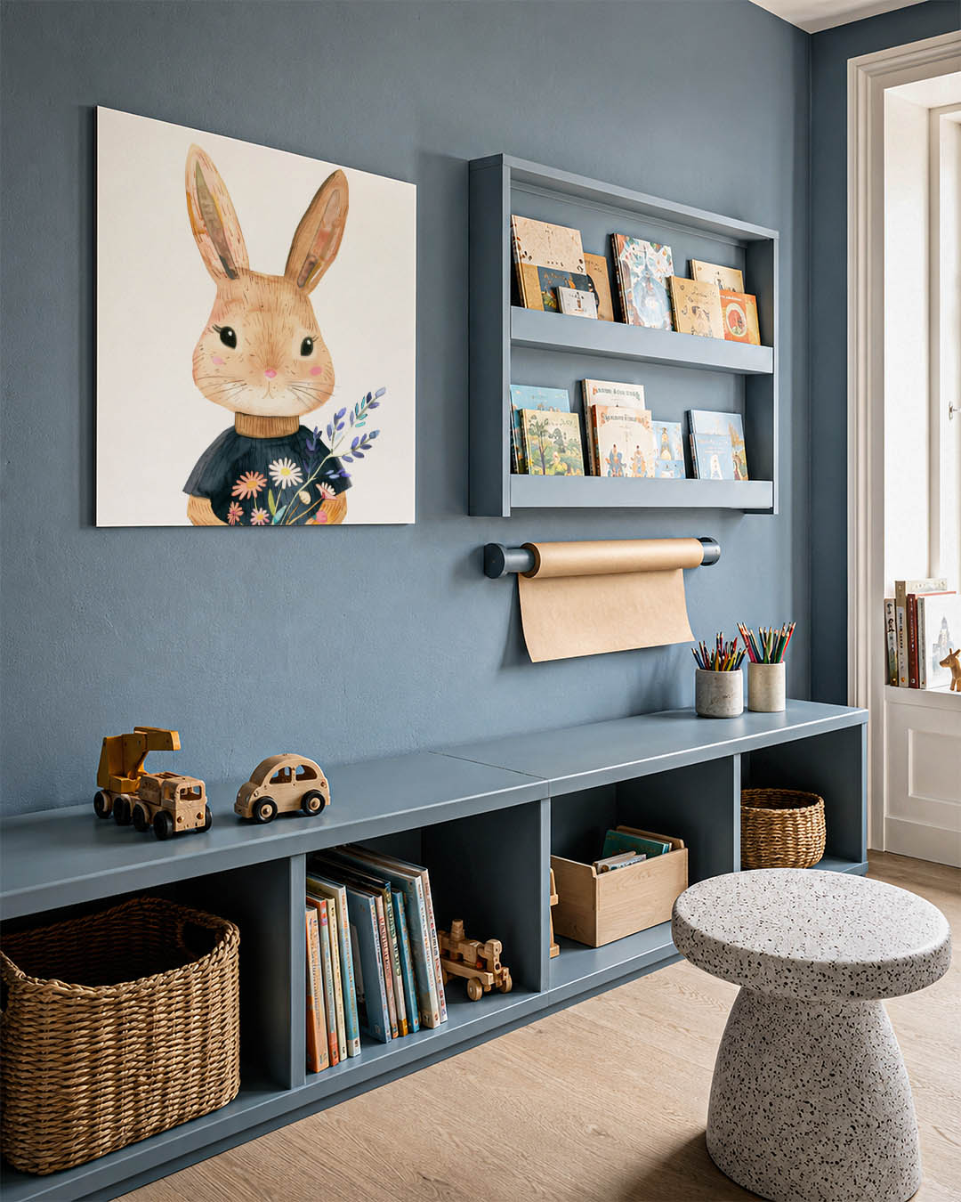 Vrolijke konijn illustratie Kunstwerk