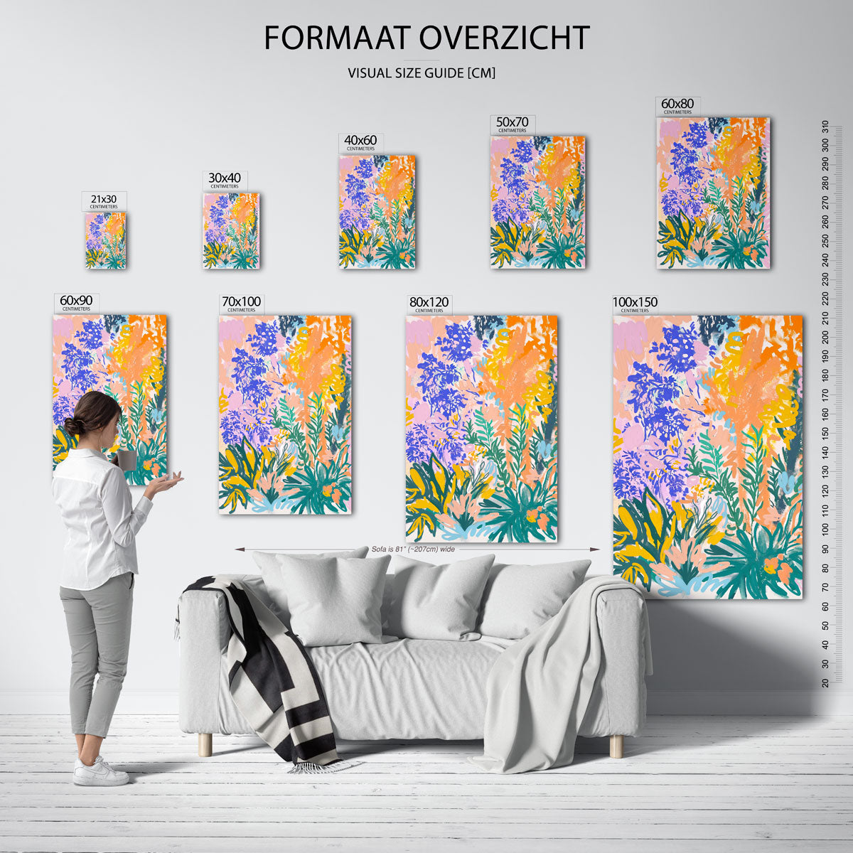 Botanische kleurenexplosie Poster