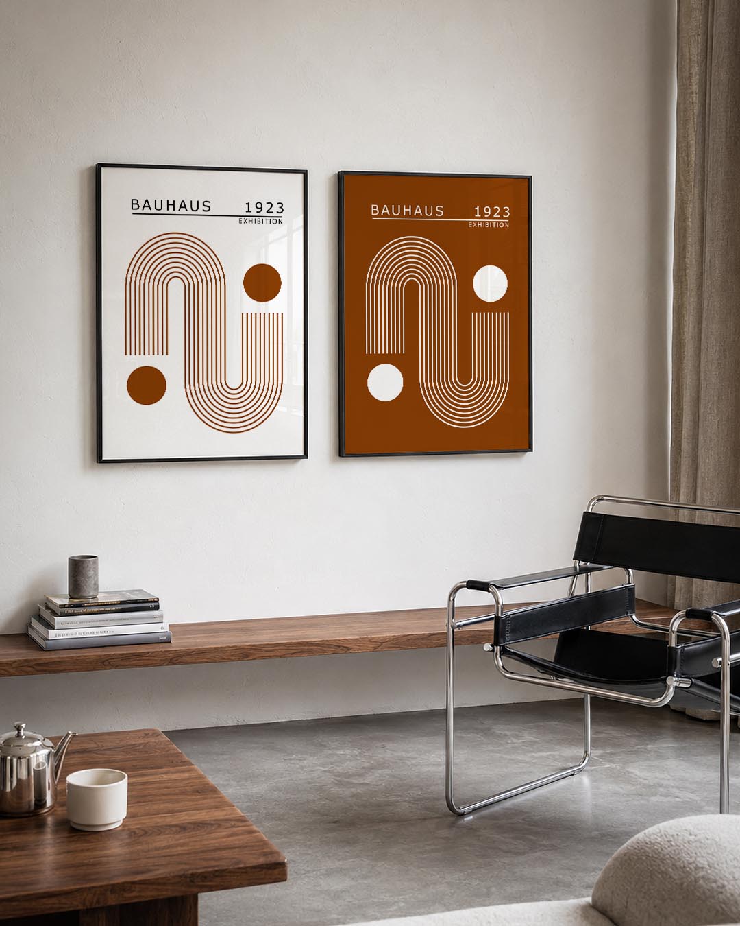 Lijnen en cirkelpatroon Postersets