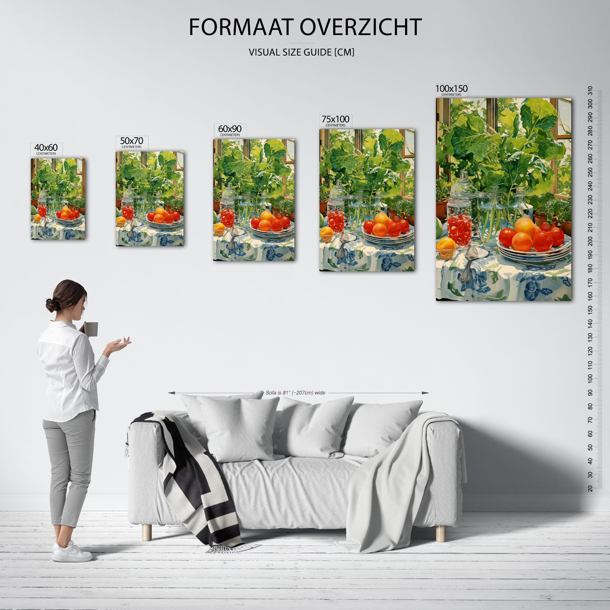 Levendige tafelscène Kunstwerk