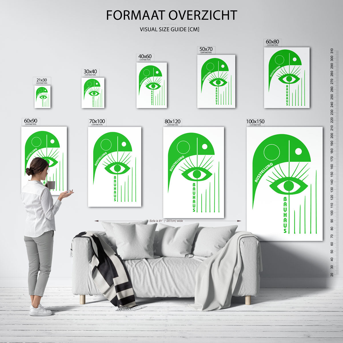 Oog en lijnen Poster