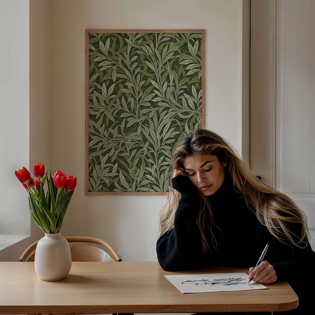Botanische Bladeren Wandposter-WallArtistic