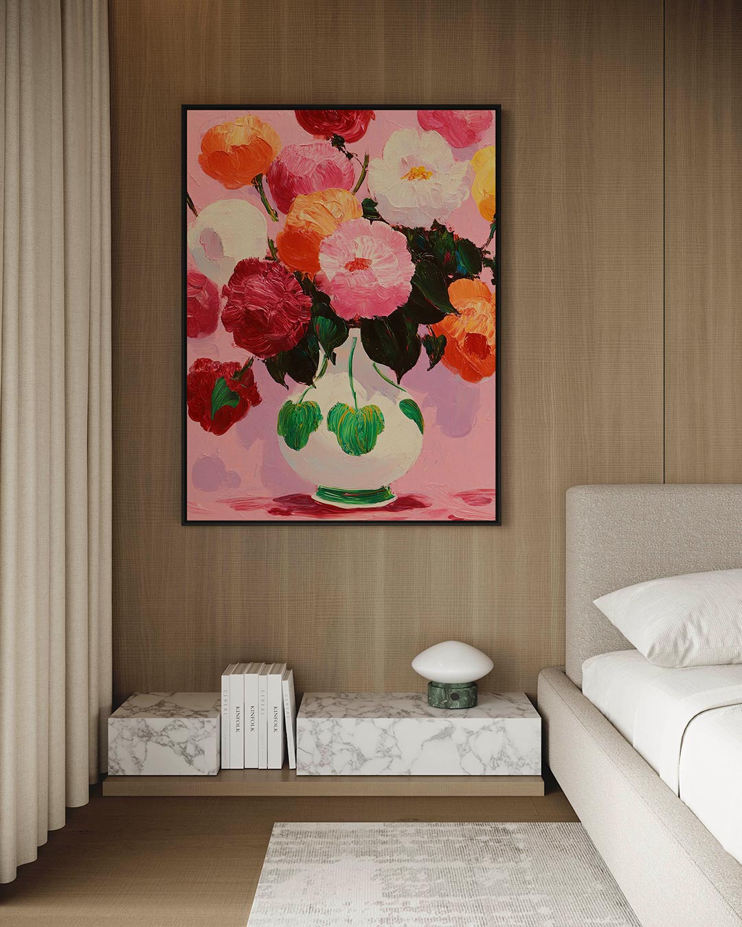 Bloemrijke expressie Kunstwerk