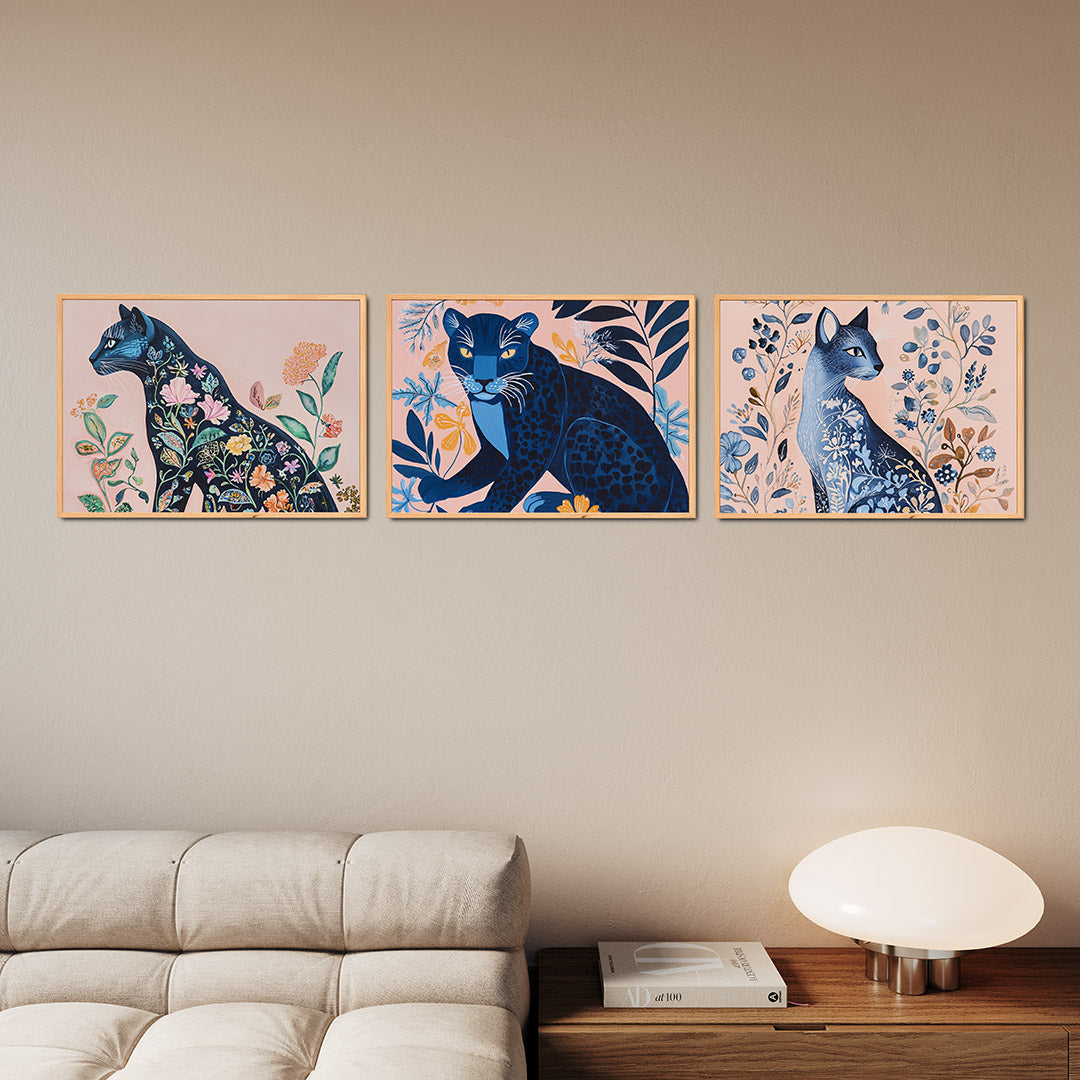 Floraal silhouet Posterset