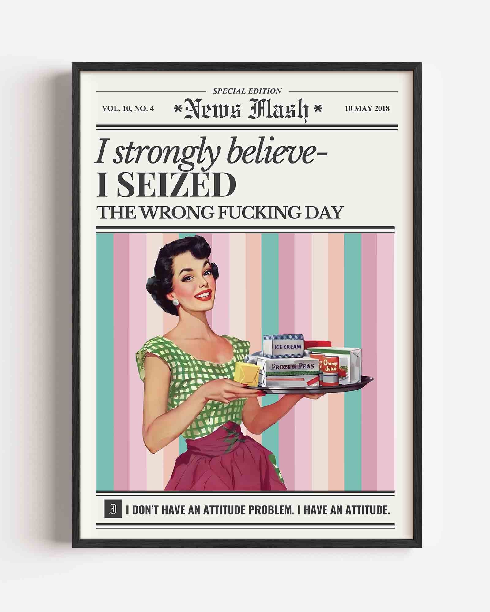Vrouw met dienblad Poster