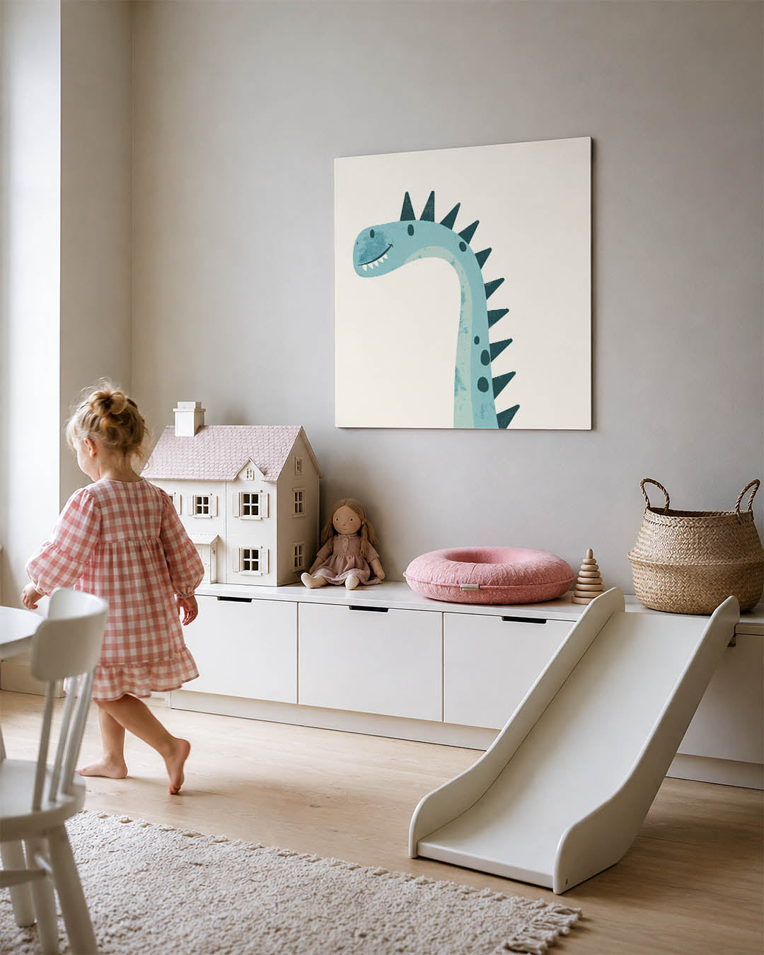 Vrolijke dino illustratie Kunstwerk