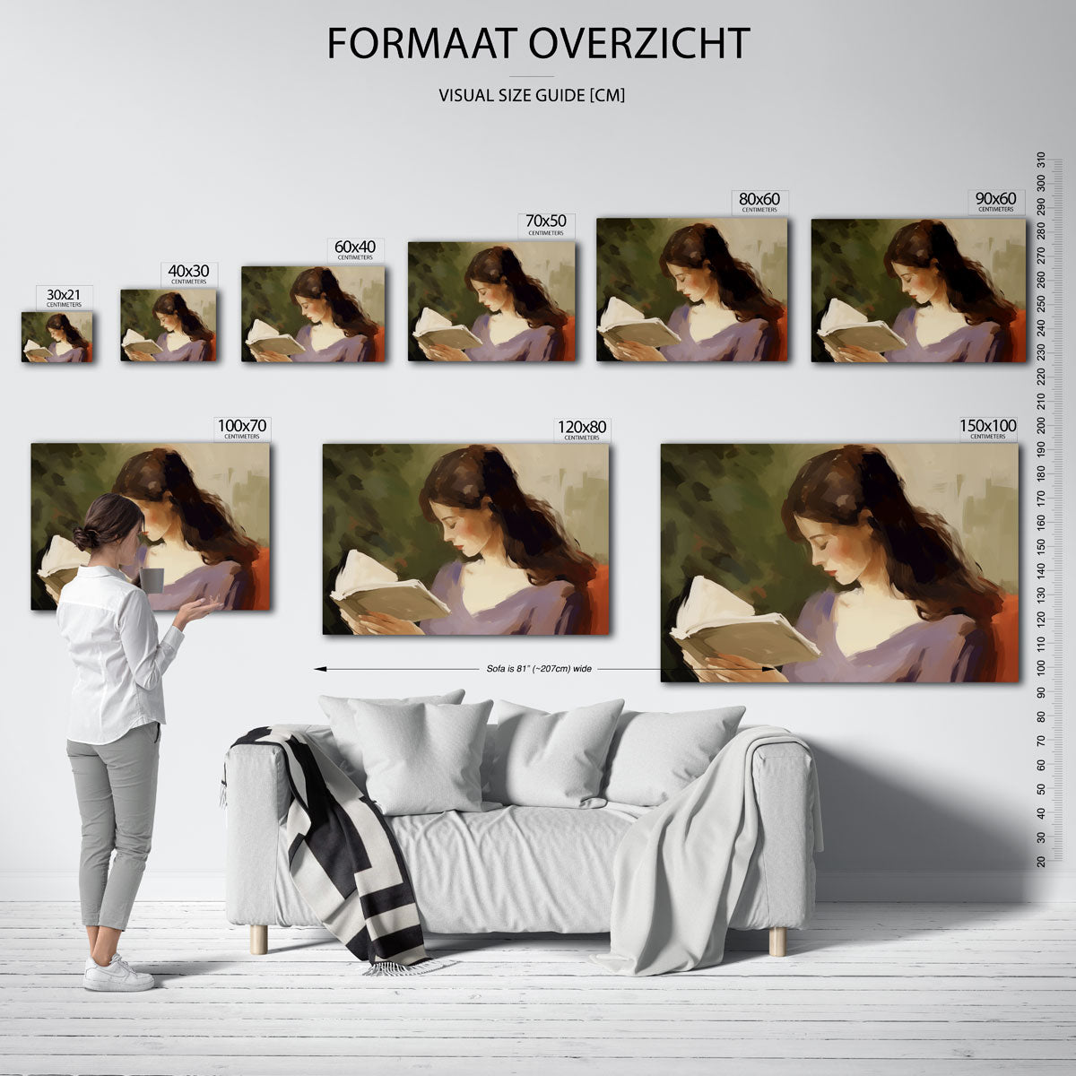 Lezende vrouw Poster