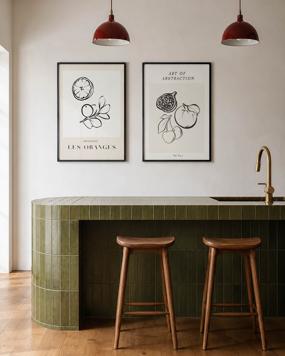 Fruitige lijnen Posterset