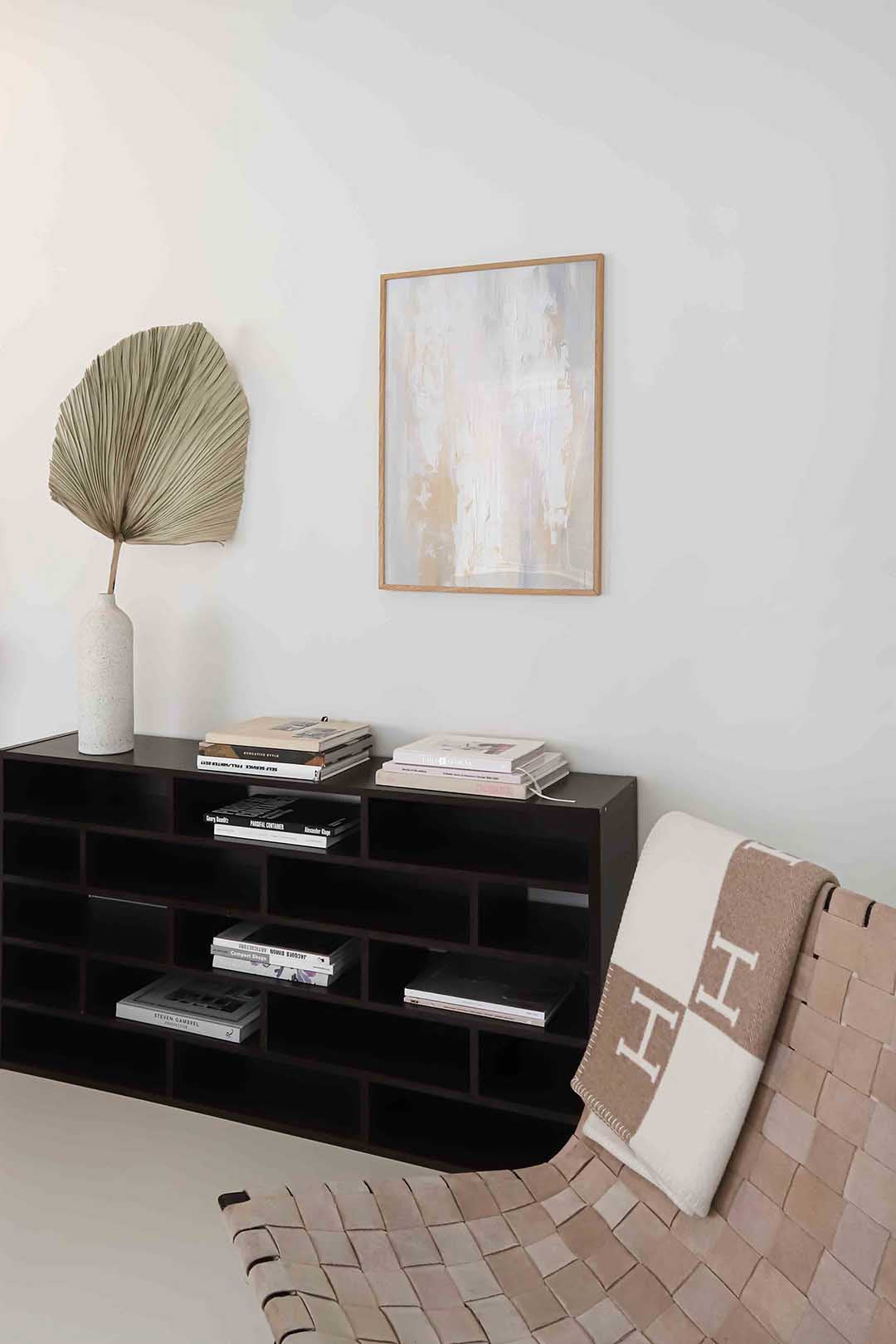 Abstracte beige en witte Poster