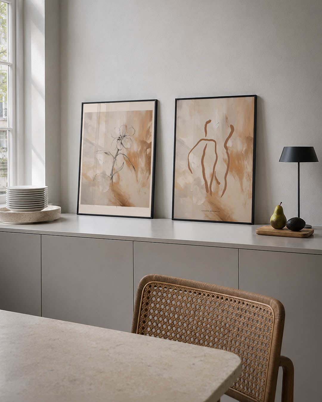 Bloem en vervaagde kleuren Posterset